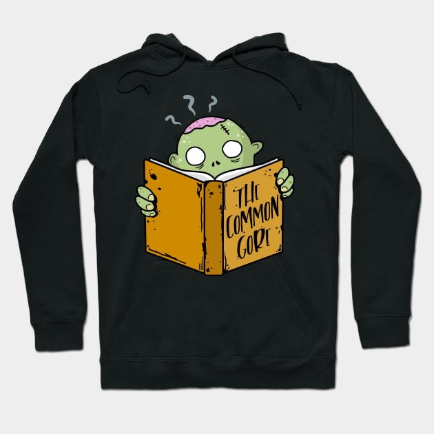 Funny Zombie Student with Common Core Book Hoodie by cottoncanvas